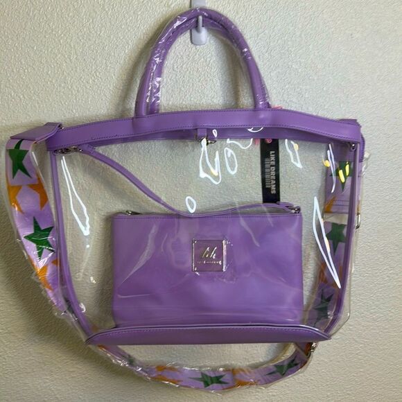 NWT- LIKE DREAMS- Twinkle Clear Tote In
Clear Lilac - Picture 2 of 8